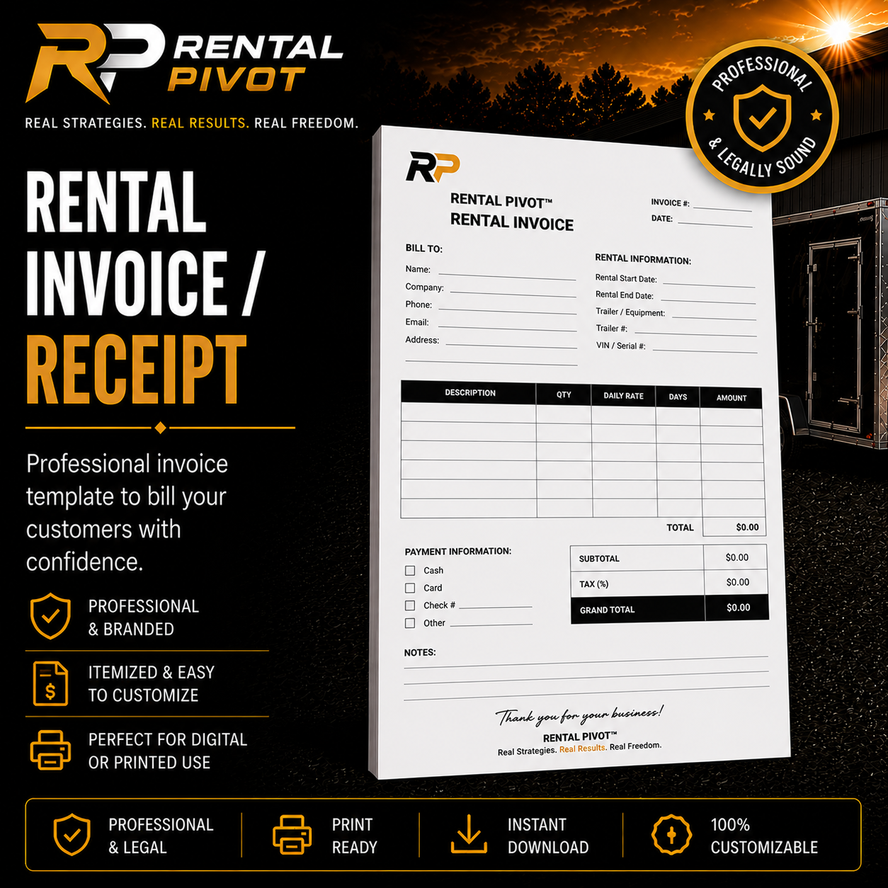 Rental Invoice